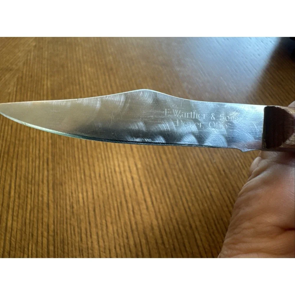E Warther & Son Dover, OH Vintage Paring Knife Handmade with 2 3/4